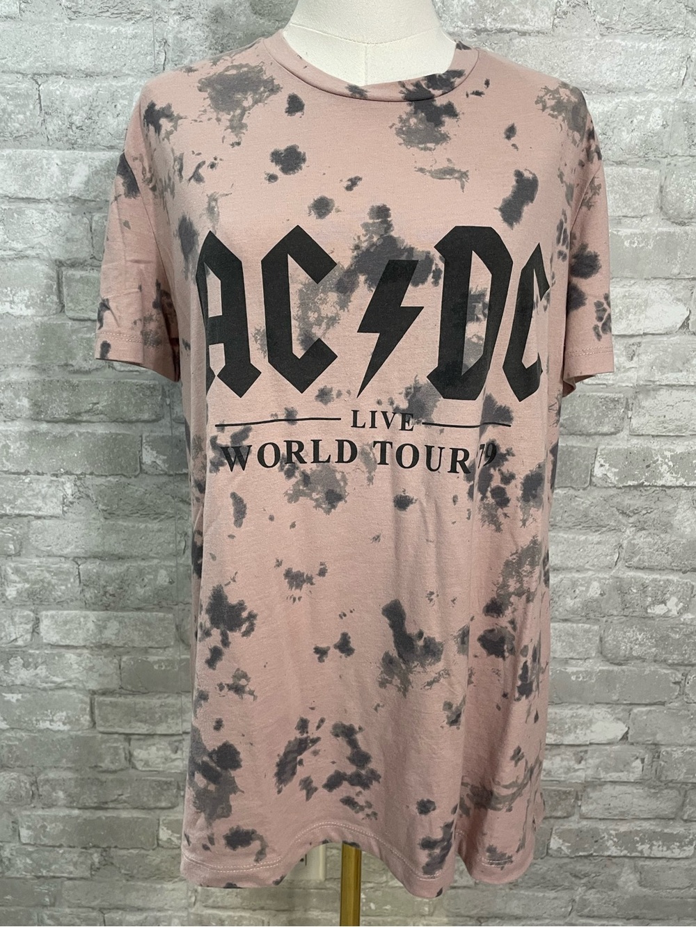 Maurices Tie Dye ACDC Oversized Graphic Tee